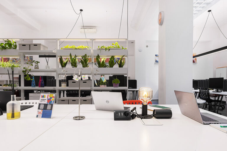 dettaglio postazioni flessibili - piano 0 Coworking Lab Lambrate